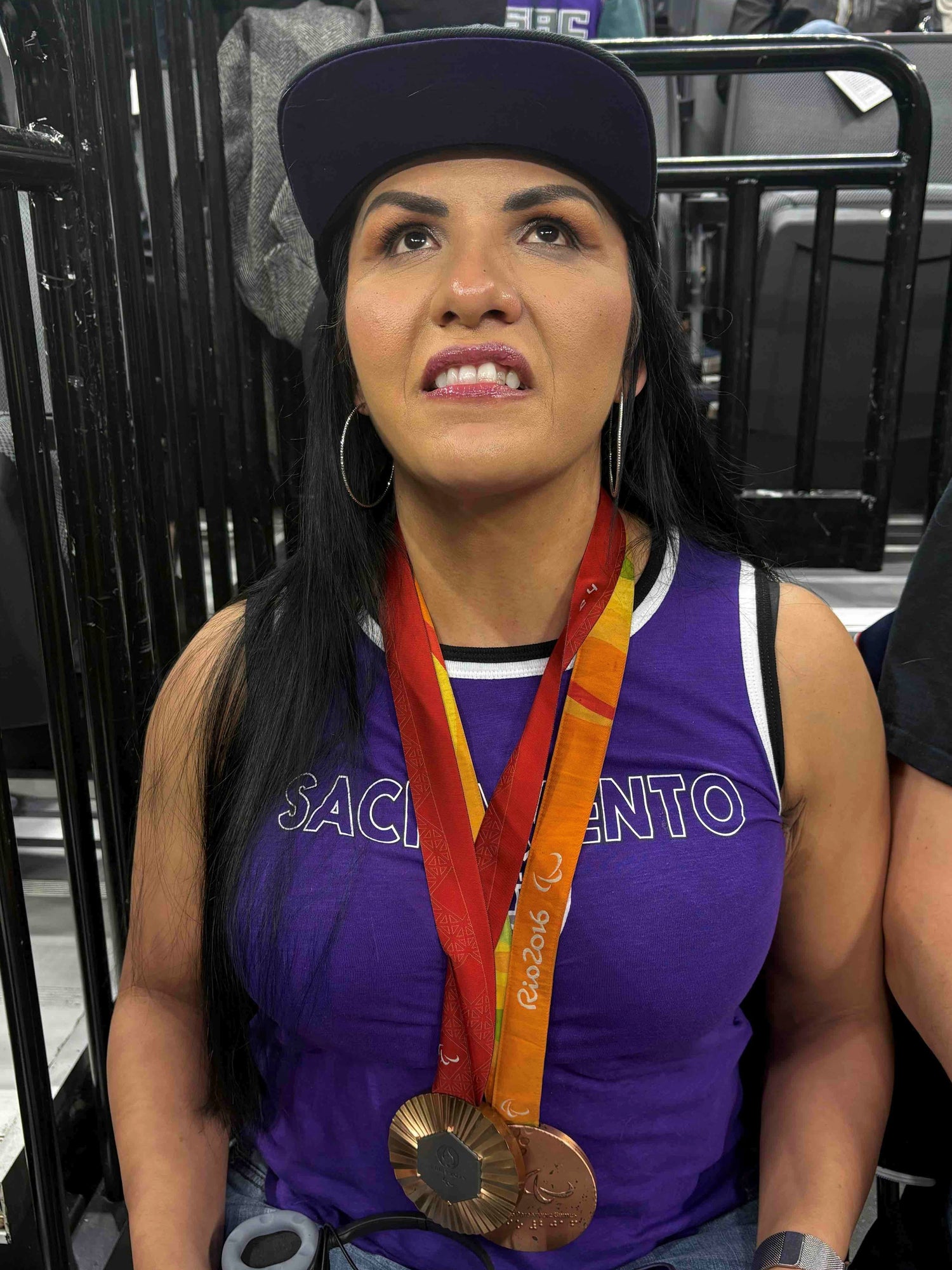 Christella with her paralympic medals.